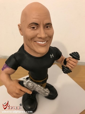 Funny caricature Sculpture by Mike K. Viner - Gallery: Dwayne Johnson